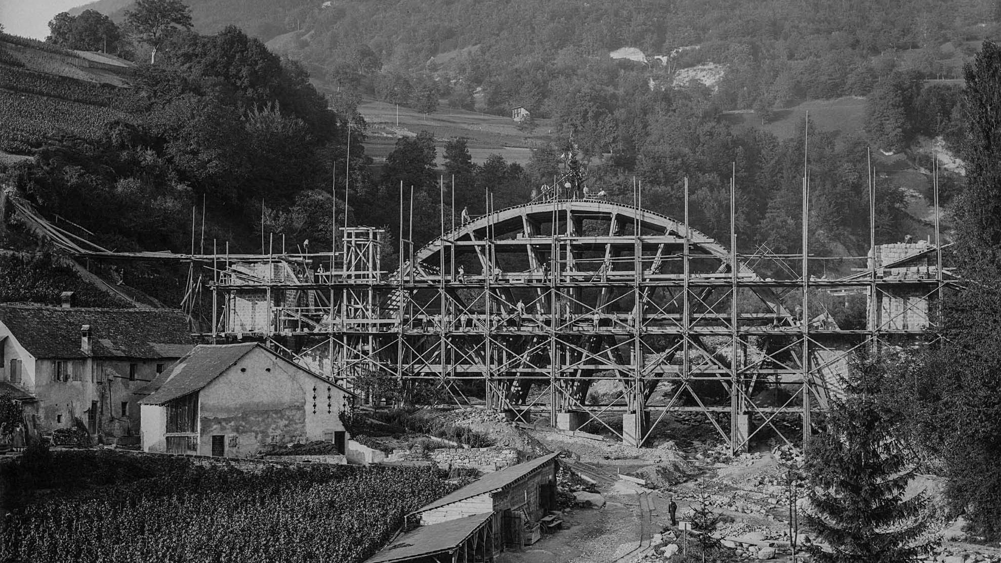 La construction du Pont de Brent