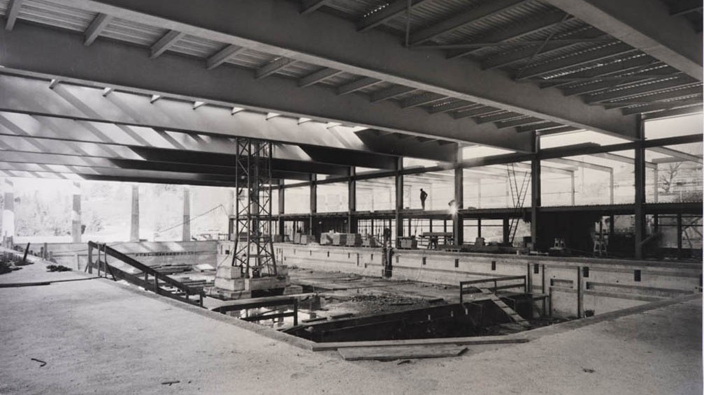 Construction de la , piscine de la Maladaire, MOntreux